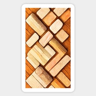 Wooden puzzle pattern Magnet